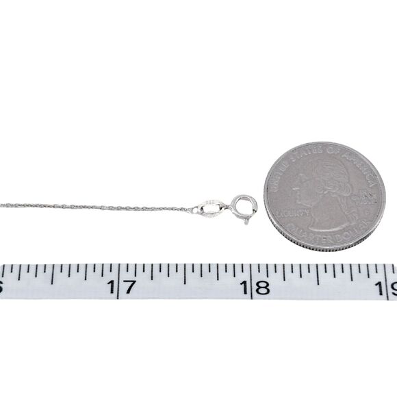 Vintage Italy RSA Sterling Silver 925 1.1mm Cable Chain Necklace 18" - Picture 2 of 3